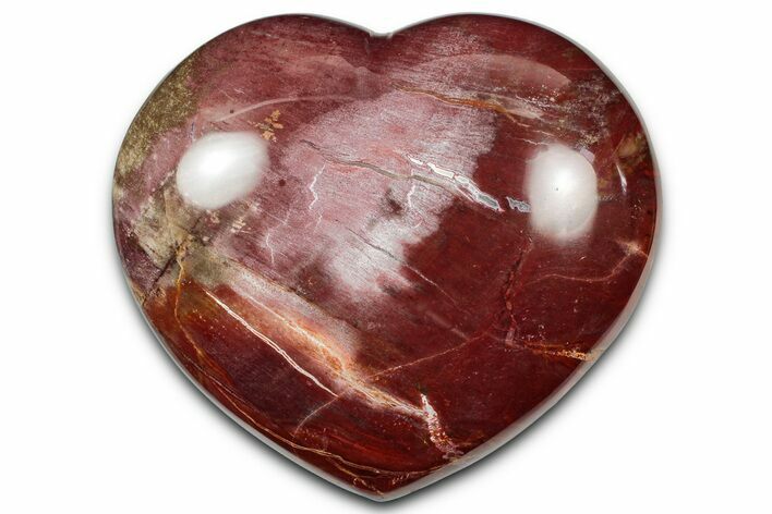 Polished Triassic Petrified Wood Heart - Madagascar #355628